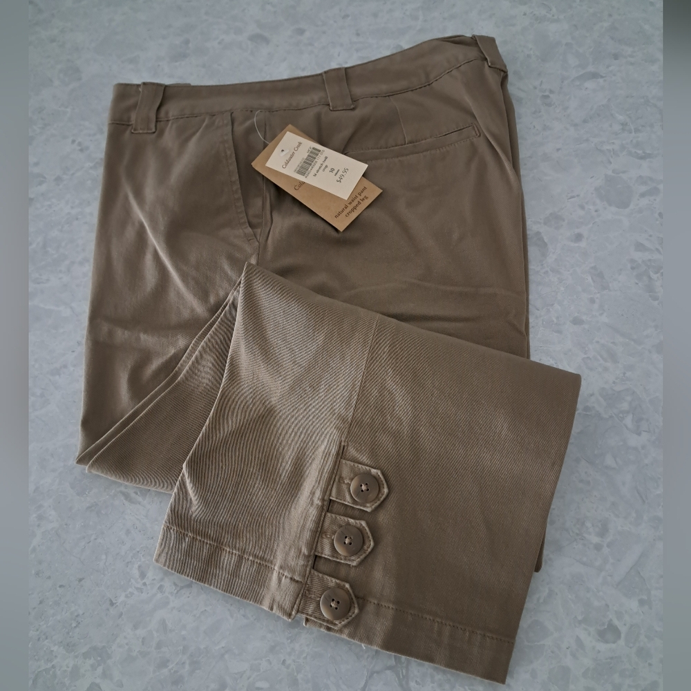 Coldwater Creek Khaki Cropped Pant Size 10